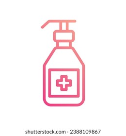 Sanitizer icon isolate white background vector stock illustration.