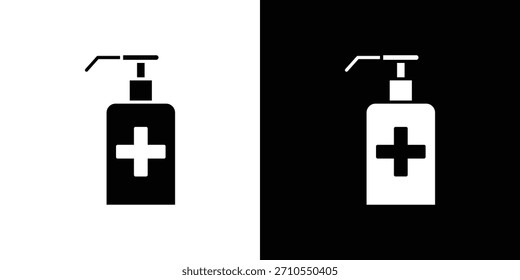 Sanitizer icon line art editable stroke and solid collection for app design