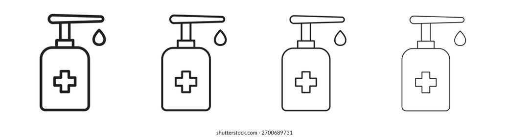 Sanitizer icon line design. thin line vector icon set.