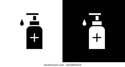 Sanitizer-Symbol für Logo Web Mobile App UI-Design.