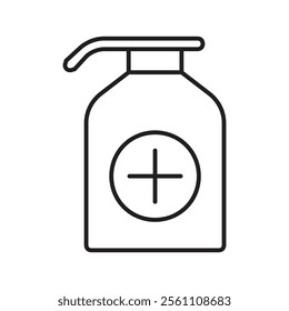 Sanitizer icon Outline vector line symbol