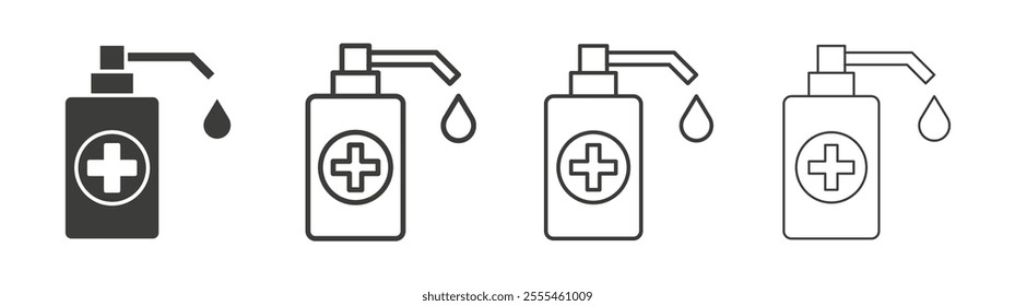Sanitizer icon pack. vector illustration