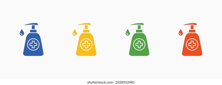 Sanitizer Icon Set Color Multiple Style Collection