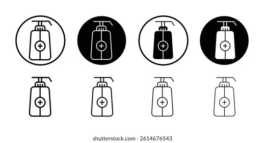 Sanitizer icon Simple outline vector logo