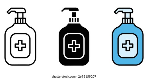Vektor des Sanitizer-Symbols Hygiene- und Wellness-Symbol. Vektorgrafik.