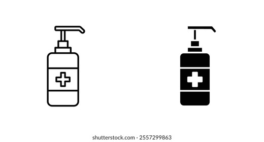Sanitizer Icon vector. liner and flat style icons set.
