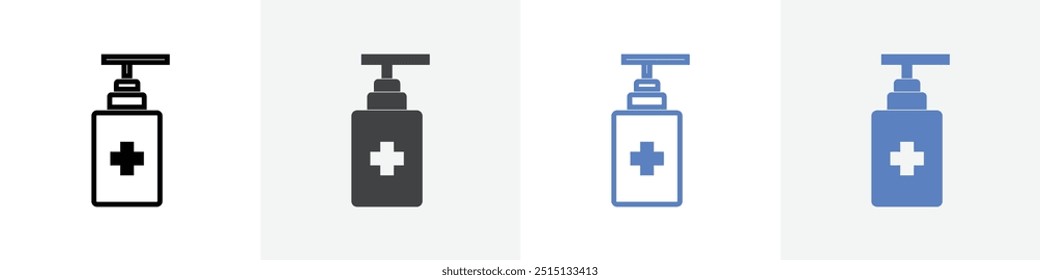 sanitizer icon vector set use for web ui or app