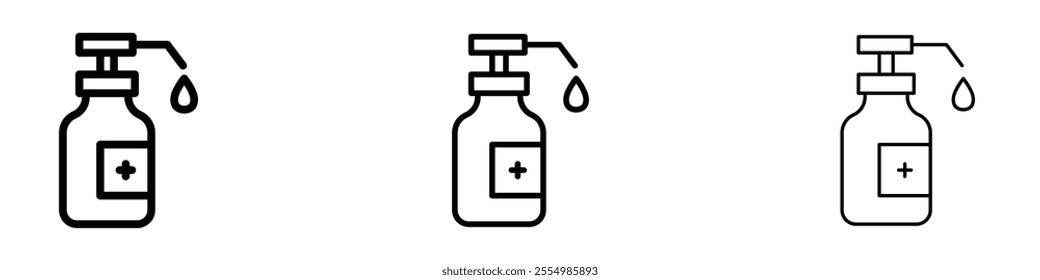 Sanitizer icons in tree different stroke sizes