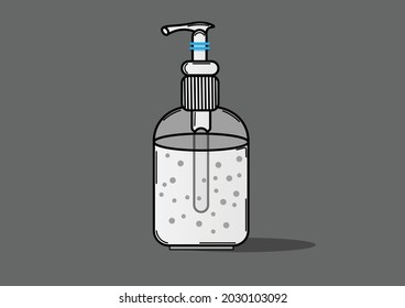 
Sanitizer illustrations for advertising, posters and projects