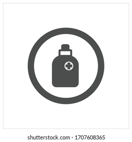 vector de icono de espuma líquida del lanzador, para limpiar el virus. con fondo blanco.