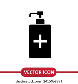 Sanitizer liquid soap icon, flat trendy style illustration on white background..eps