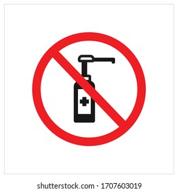 sanitizer liquid soap vector icon, with white background .