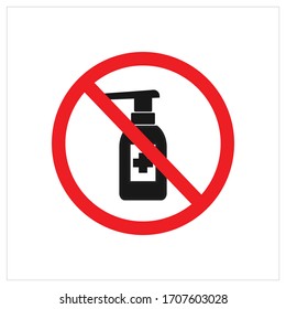 sanitizer liquid soap vector icon, with white background .
