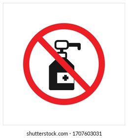 Sanitisierer Flüssigseife Vektorillustration Symbol mit weißem Hintergrund .