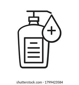 sanitizer lotion spray shampoo bottle icon design