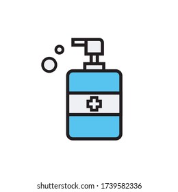 símbolo de icono de un solo vector sanitizador