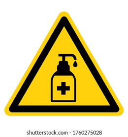 Sanitizer Symbol Sign ,Vector Illustration, Isolate On White Background Label. EPS10