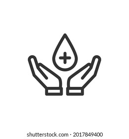 Sanitizer thin line icon. Symbol in trendy outline style. Premium design for web and apps. Perfect for UI. 