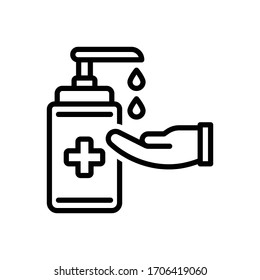 Design-Flachsymbol für Vektorillustration von Sanitizer