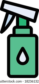 Sanitizer vector flat color icon 