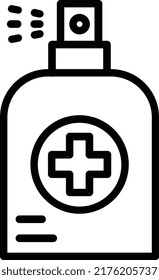 Sanitizer Vector line Icon Design