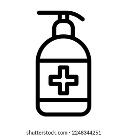 Sanitizer Vector Line Icon Design