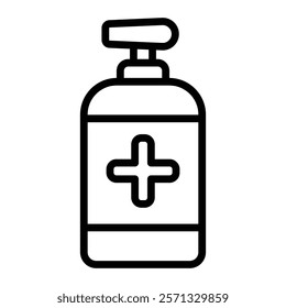 Sanitizer Vector Line Icon Design