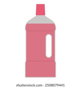 Sanitizing detergent in a plastic bottle, household and hygiene concept