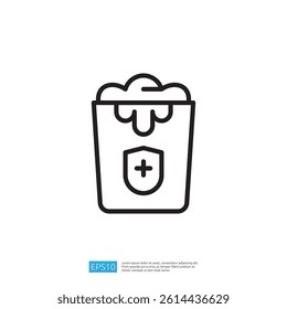 Sanitizing Liquid Container Icon for Clean and Disinfect Practices in Health and Hygiene Themed Environment