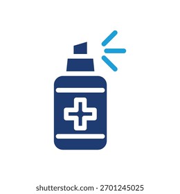 Sanitizando garrafa de spray colorido ícone vetor design bom para web ou aplicativo móvel