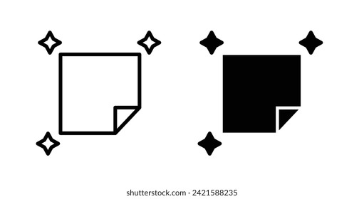 Sanitizing Textile Line Icon. Surface Scrubber Icon in Black and White Color.