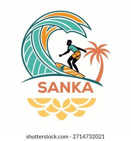 PLANTILLA DE DISEÑO DE LOGOTIPO DE VECTOR SANKA