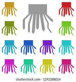 sankey diagram icon in multi color. Simple glyph, flat vector of Charts and diagrams icons for UI and UX, website or mobile application