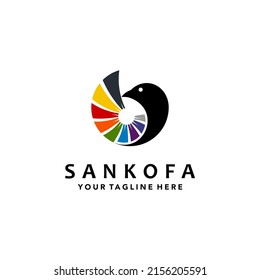 Sankofa logo design with full color. suitable for your design need, logo, illustration, animation, etc.