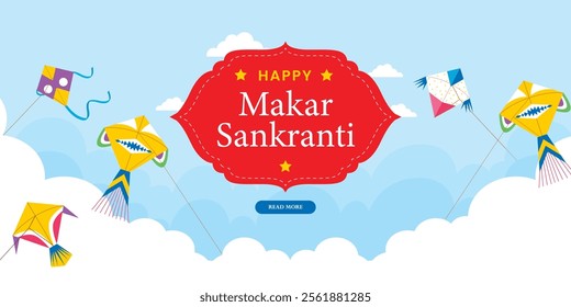 Sankranti special offer on kite product podium. sankranti kites flying in the sky