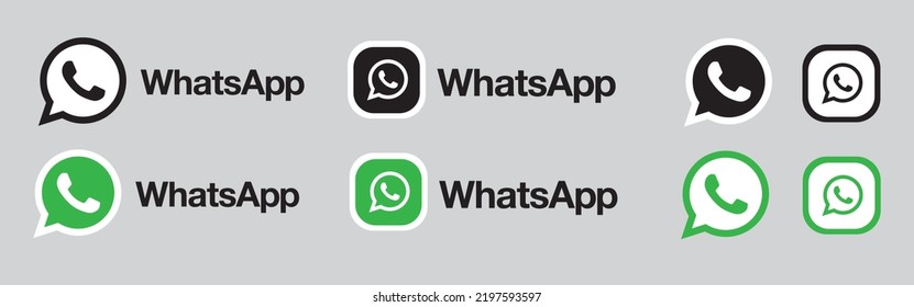 Sankt Petersburg Russia - 09 04 2022: WhatsApp, Popular Social Media Button Icon, Instant Messenger Logo Of WhatsApp. Editorial Vector