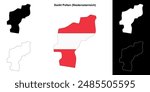 Sankt Polten blank outline map set