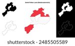 Sankt Polten Land blank outline map set