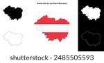 Sankt Veit an der Glan blank outline map set
