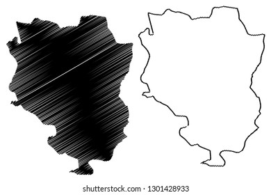Sankuru Province (Democratic Republic of the Congo, DR Congo, DRC, Congo-Kinshasa) map vector illustration, scribble sketch Sankuru map