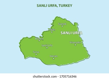 Sanli Urfa Province Map Of Turkey Country