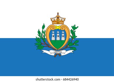 San-marino Flag vector illustration. San-marino Flag. National Flag of San-marino.  