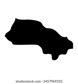Mapa del distrito de Sannat, división administrativa de Malta. Ilustración vectorial.