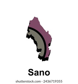 Sano City vector map Japan Prefecture design Region and Countries