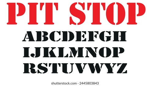 Sans seref font in the styleof handmade graphic. letters with vintage  texture for logo and emblem design. vector illustration 