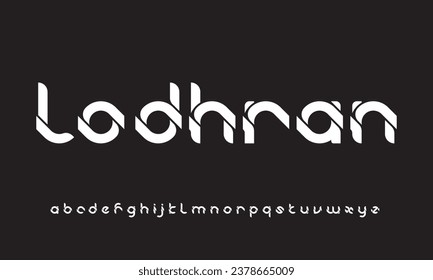 Sans serif alphabet display font vector. Feminine minimalist typography style illustration