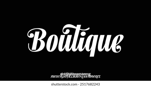 Vetor de fonte de exibição do alfabeto sem serifa. Ilustração de estilo tipográfico minimalista feminino