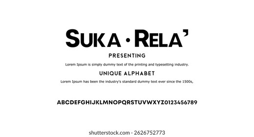 Sans Serif Alphabet, Modern Bold Font, Abstract Tipografia maiúscula, Fontes de alfabeto para logotipo, fundo, digital, filme, design de marca, ilustração vetorial