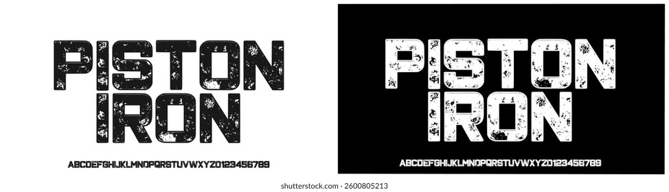 Sans serif font elegant, texture grunge Font, vector illustration, simple,grunge, modern, retro 