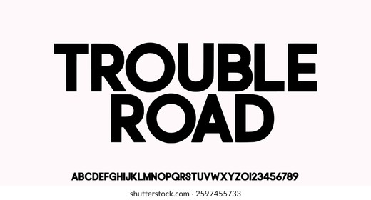 Sans serif font, font modern, simple design, vector illustration, proporsional, elegant alphabet letters font and Number 